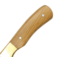 elTORO Brass Olive - Damast - Jagdmesser - 10cm - inkl. Lederscheide