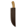 elTORO Brass Olive - Damast - Jagdmesser - 10cm - inkl. Lederscheide