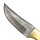 elTORO Brass Olive - Damast - Jagdmesser - 10cm - inkl. Lederscheide