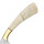 elTORO Fine Brass Bone - Damast - Jagdmesser - 7,7cm - inkl. Lederscheide
