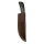 elTORO Damascus Horn - Damas - Couteau de chasse - 9cm - fourreau cuir inclus