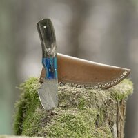 elTORO Wood Horn - Damast - Jagdmesser - 7cm - inkl....