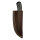 elTORO Wood Horn - Damast - Jagdmesser - 7cm - inkl. Lederscheide