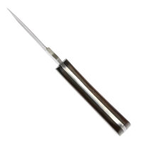 elTORO Walnut - Damast - Jagdmesser - 8,3cm - inkl. Lederscheide