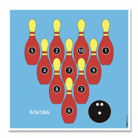 Blason | Cible chanceuse Arc - Pins de bowling