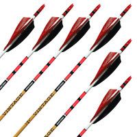 Flèche complète | BLACK EAGLE Vintage Crested .005 - Carbone - emplumée en usine - Pack de 6