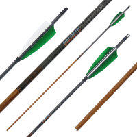 31-35 lbs | [Recommandation] Flèche en carbone | MagnetoSPHERE - avec plumes naturelles | Spine 600 | 32 pouces