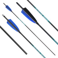 36-40 lbs | [Prix conseillé] Flèche en carbone | SPHERE Hunter Pro - avec plumes naturelles | Spine 500 | 32 pouces