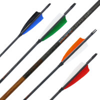 Flèche en carbone | [BEST CHOICE] MagnetoSPHERE - avec plumes naturelles - seulement 26-55 lbs