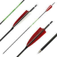 41-55 lbs | [PREISTIPP] Carbonpfeil | SPHERE Slimline Pro - mit Naturfedern - Spine: 400 | 32 Zoll