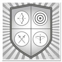 Blason | Bouclier de chevalier - 63x63cm