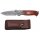 FOX OUTDOOR Damastmesser - klappbar - Holzgriff - Lederscheide