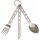 FOX OUTDOOR Essbesteck - Extra light - 3-teilig - Edelstahl