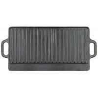 FOX OUTDOOR Grillplatte - Gusseisen -  2 Griffe - ca. 50...