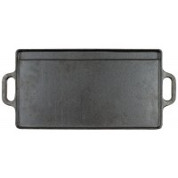 FOX OUTDOOR Grillplatte - Gusseisen -  2 Griffe - ca. 50...