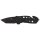 FOX OUTDOOR couteau pliant - une main - noir - manche métal