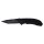FOX OUTDOOR couteau pliant - une main - noir - manche métal