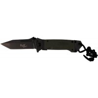 FOX OUTDOOR couteau pliant - une main olive - manche G10