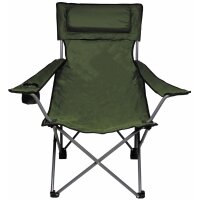 FOX OUTDOOR Chaise pliante - Deluxe - olive - Dossier et...