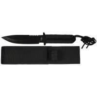 Couteau FOX OUTDOOR - lame fixe - noir - manche...