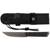 Couteau FOX OUTDOOR - Fighter - noir - manche G10 - fourreau