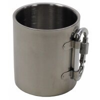 FOX OUTDOOR Tasse - Edelstahl - Karabiner - doppelwandig...