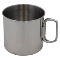 FOX OUTDOOR Tasse - Edelstahl - Klappgriffe - ca. 450 ml