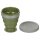 MFH gobelet pliable - avec couvercle - silicone - olive - 200 ml