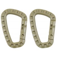 Mousqueton MFH - plastique - coyote tan Ø 7 mm x...