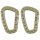 MFH Karabiner - Plastik - coyote tan Ø 7 mm x 8,5 cm - 2er Pack