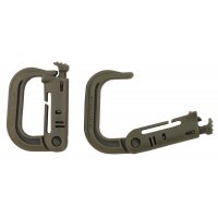 Mousqueton MFH - plastique - MOLLE - coyote tan - pack de 2