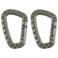 Mousqueton MFH - plastique - olive - Ø 7 mm x 8,5...