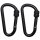MFH Karabiner - Schraubverschluss - Ø 8mm x 8cm - 2er Pack -schwarz