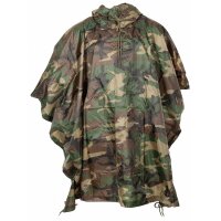 MFH Poncho - Rip Stop - woodland - ca. 144 x 223 cm