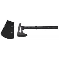 MFH Tomahawk - Tactical -noir - manche plastique - fourreau
