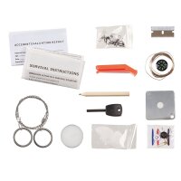 MFH Kit de survie - petit - 22 pièces - noir