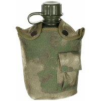 Gourde en plastique MFH US - 1 l - housse - HDT-camo FG -...