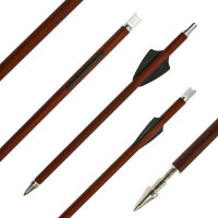 BSW Wood - Flèches darbalète en carbone aspect bois - 7,5 pouces - fait main - pour Cobra System Adder, R9, R10