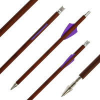 BSW Wood - Flèches darbalète en carbone aspect bois - 7,5 pouces - fait main - pour Cobra System Adder, R9, R10