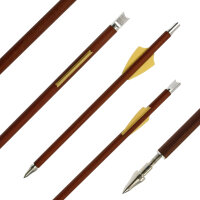 BSW Wood - Flèches darbalète en carbone aspect bois - 7,5 pouces - fait main - pour Cobra System Adder, R9, R10