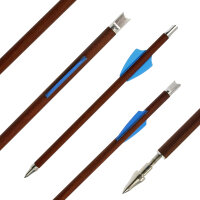 BSW Wood - Flèches darbalète en carbone aspect bois - 7,5 pouces - fait main - pour Cobra System Adder, R9, R10