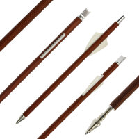 BSW Wood - Flèches darbalète en carbone aspect bois - 7,5 pouces - fait main - pour Cobra System Adder, R9, R10