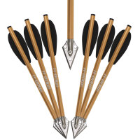 Flèches darbalète en aluminium | X-BOW FMA - 6,3 pouces - Pointe de chasse - pack de 6