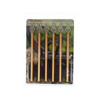 Flèches darbalète en aluminium | X-BOW FMA - 6,3 pouces - Pointe de chasse - pack de 6