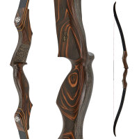 JACKALOPE - Tigerseye PIECES SIMPLES - 62-64 pouces - 30-45 lbs - Arc recurve take down