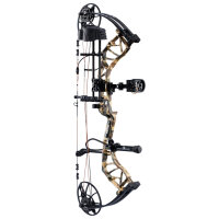 BEAR ARCHERY Legit MAXX - RTH - 70 lbs - Arc à poulies | Main droite | Couleur: Fred Bear Handle/Black Limbs