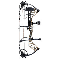 BEAR ARCHERY Legit MAXX - RTH - 70 lbs - Arc à poulies | Main droite | Couleur: Fred Bear Handle/Black Limbs