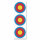 Blason darc FITA - 3 spots, vertical - Recurve - 22x66 cm - Nylon renforcé