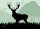 STRONGHOLD Blason nature - Silhouette de cerf - 59x 84 cm - hydrofuge/résistant à la déchirure